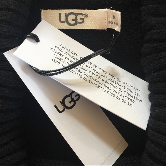 UGG Rhodyn Black Off the Shoulder Cozy Sweater - Picture 4 of 5